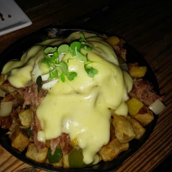Prohibition - Duck confit hash with home fries topped with fried egg and hollandaise... Yeah its that good - Cocktail Bars Near Me - Charleston, South Carolina Prohibition - Duck confit hash with home fries topped with fried egg and hollandaise... Yeah its that good - Cocktail Bars Near Me - Charleston, South Carolina
