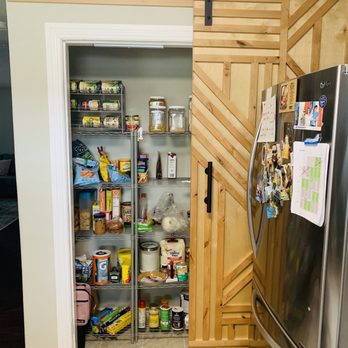 TK WoodWorx - Sliding barn door for pantry - Carpenters Near Me TK WoodWorx - Sliding barn door for pantry - Carpenters Near Me