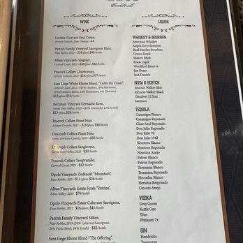 Beso Cocina - Beer/wine menu - New Mexican Cuisine Near Me - Nipomo, California