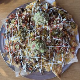 Nachos with grass fed steak