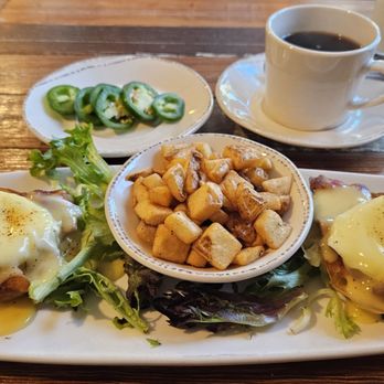 Southern Porch - Eggs Benedict with Bacon - Southern Near Me - Alpharetta, Georgia