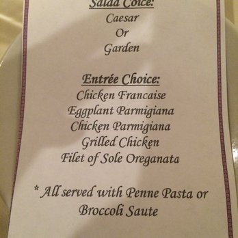 Domenico's - Pre fixed menu for group dinner - Italian Near Me - Levittown, New York