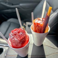 Texas Shaved Ice Express - Mangonada shaved ice, Strawberry and cream shaved ice