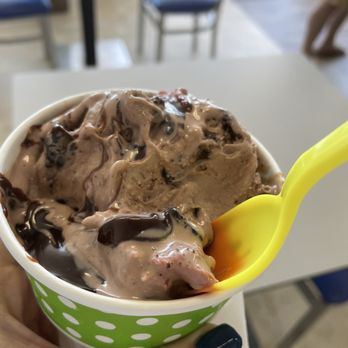 Sparky's Sweet Treats - Sparky's Brownie Berry (chocolate ice cream, brownie, nutella and strawberry) - Ice Cream & Frozen Yogurt Near Me - Key Largo, Florida