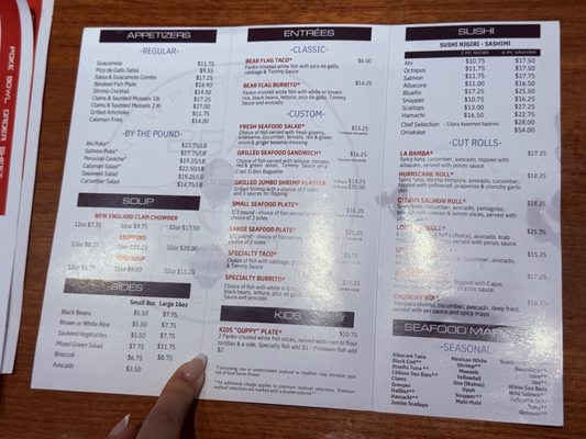 Menu photo 1 Bear Flag Fish Newport Beach, CA Menu photo 1 Bear Flag Fish Newport Beach, CA