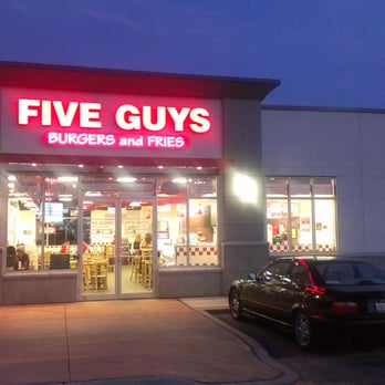 Five Guys - Outside at night. - Burgers Near Me - London, Ontario