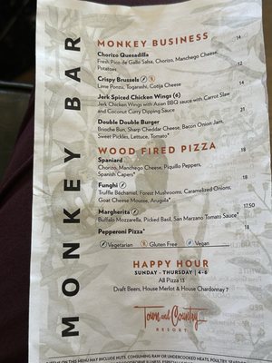 Menu photo 3 Monkeybar San Diego, CA