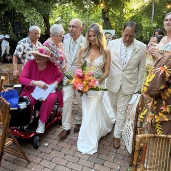 Ernest Hemingway Home - The beautiful bride, Sydney with her Dads walking her down the aisle. Get these chairs for your ceremony!!! - Museums Near Me - Key West, Florida Ernest Hemingway Home - The beautiful bride, Sydney with her Dads walking her down the aisle. Get these chairs for your ceremony!!! - Museums Near Me - Key West, Florida