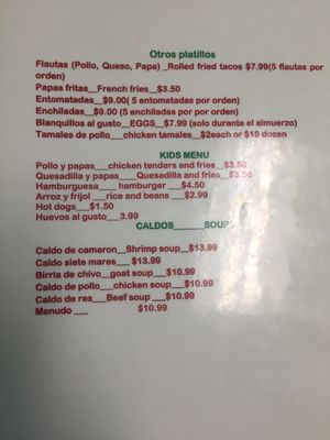Menu photo 5 Centro Taqueria Foley, AL