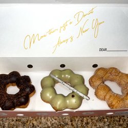 Mochinut - From left: Dirty Chocolate, Macha Pocky, Churro