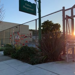 Fulton Playground - Street side view of the park