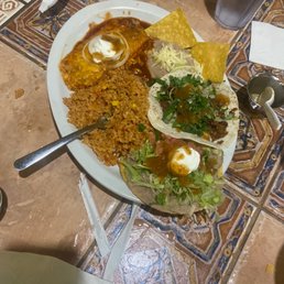 Enchilada + taco + tostada Enchilada + taco + tostada
