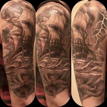 Devoted Ink - Black and grey half sleeve by Rob H. - Tattoo Near Me - Temecula, California Devoted Ink - Black and grey half sleeve by Rob H. - Tattoo Near Me - Temecula, California