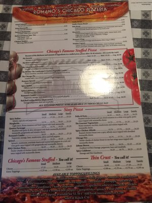 Menu photo 8 Romano's Chicago Pizzeria Riverside, CA