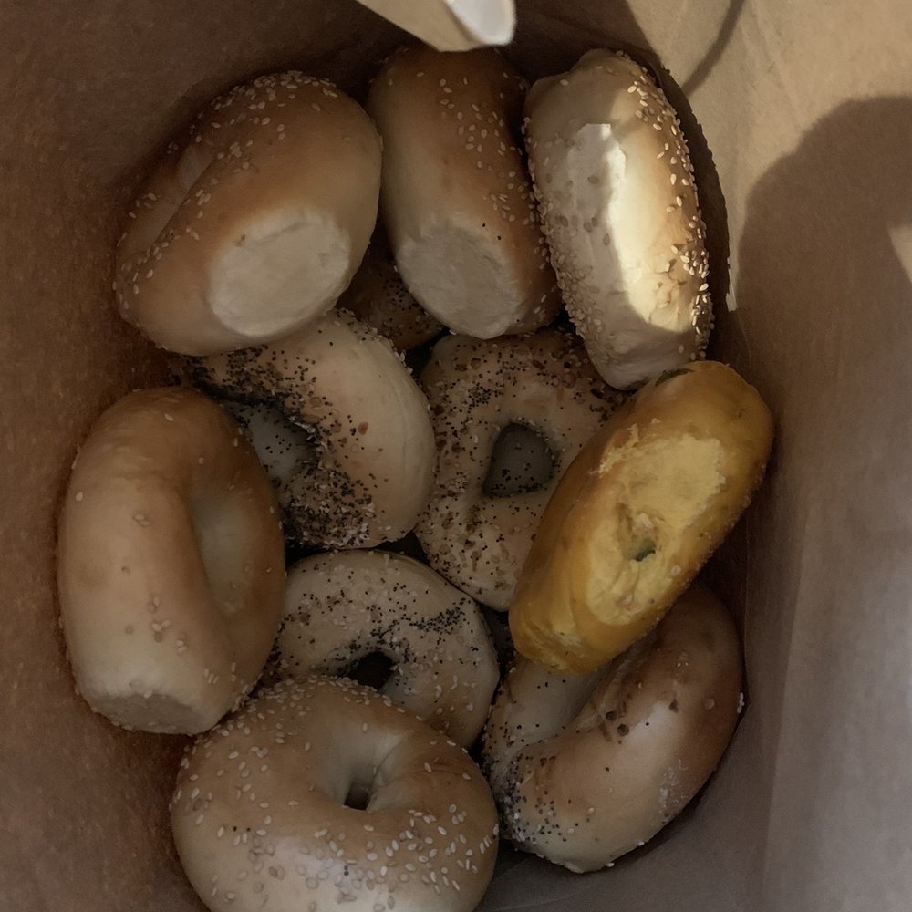 Dunellen Bagel - Bakers dozen (minus 2)... the bagels are still warm from the oven! Sesame, everything, jalapeño egg - Bagels Near Me - Dunellen, New Jersey