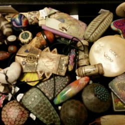 Oasis Bead Lounge - Polymer beads made by various artists.Karen Murphy, the owner once taught classes.