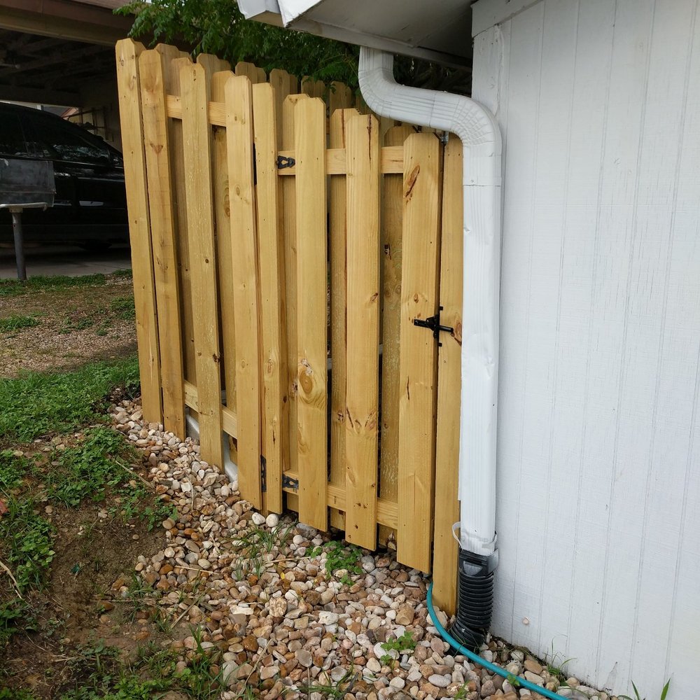 Keep Austin Landscaped - The new fence and gate they put in to replace the old one - Landscaping Near Me