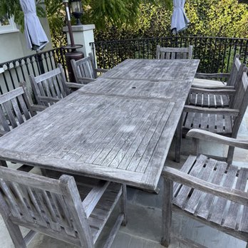 Teak Master - Before of table - Refinishing Services Near Me - South El Monte, California Teak Master - Before of table - Refinishing Services Near Me - South El Monte, California
