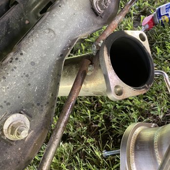 Southern Mufflers - No way of getting that back on there and huge leak from their work - Auto Repair Near Me - Homestead, Florida Southern Mufflers - No way of getting that back on there and huge leak from their work - Auto Repair Near Me - Homestead, Florida