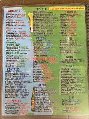 Menu photo 4 Wet Wendy's Cozumel, ROO Menu photo 4 Wet Wendy's Cozumel, ROO