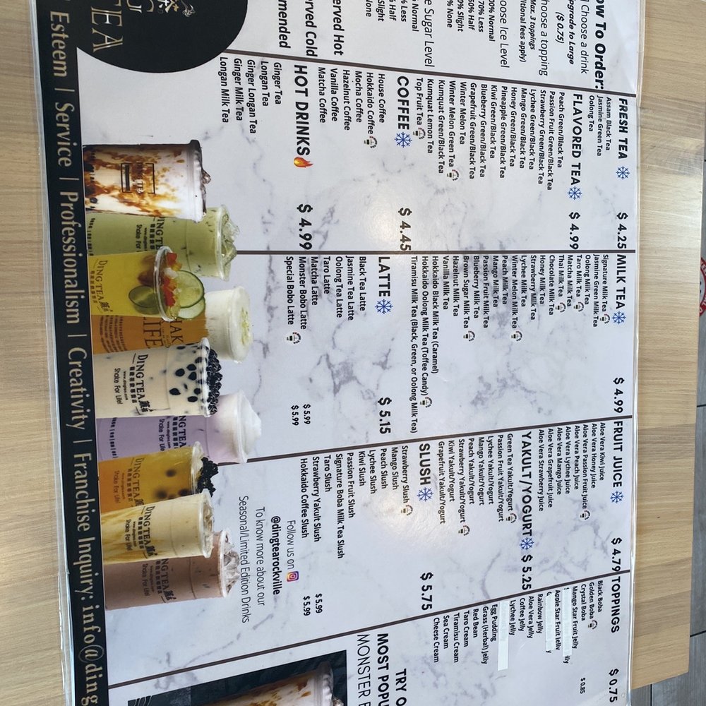 Ding Cafe - Menú - Coffee & Tea Near Me - Rockville, Maryland Ding Cafe - Menú - Coffee & Tea Near Me - Rockville, Maryland
