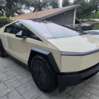 JV Wraps and Customs - Wife's cybertruck with new beautiful wrap. - Car Window Tinting Near Me - Canoga Park, California