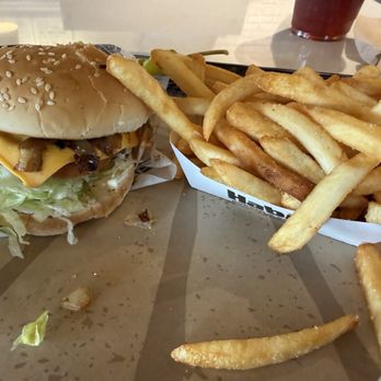 Habit Burger & Grill - Charburger with Cheese & French Fries - Burgers Near Me - Vancouver, Washington