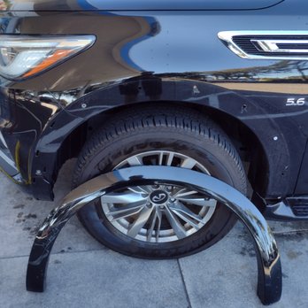 Chevron - the front end of a car that has been damaged - Gas Stations Near Me - Boca Raton, Florida