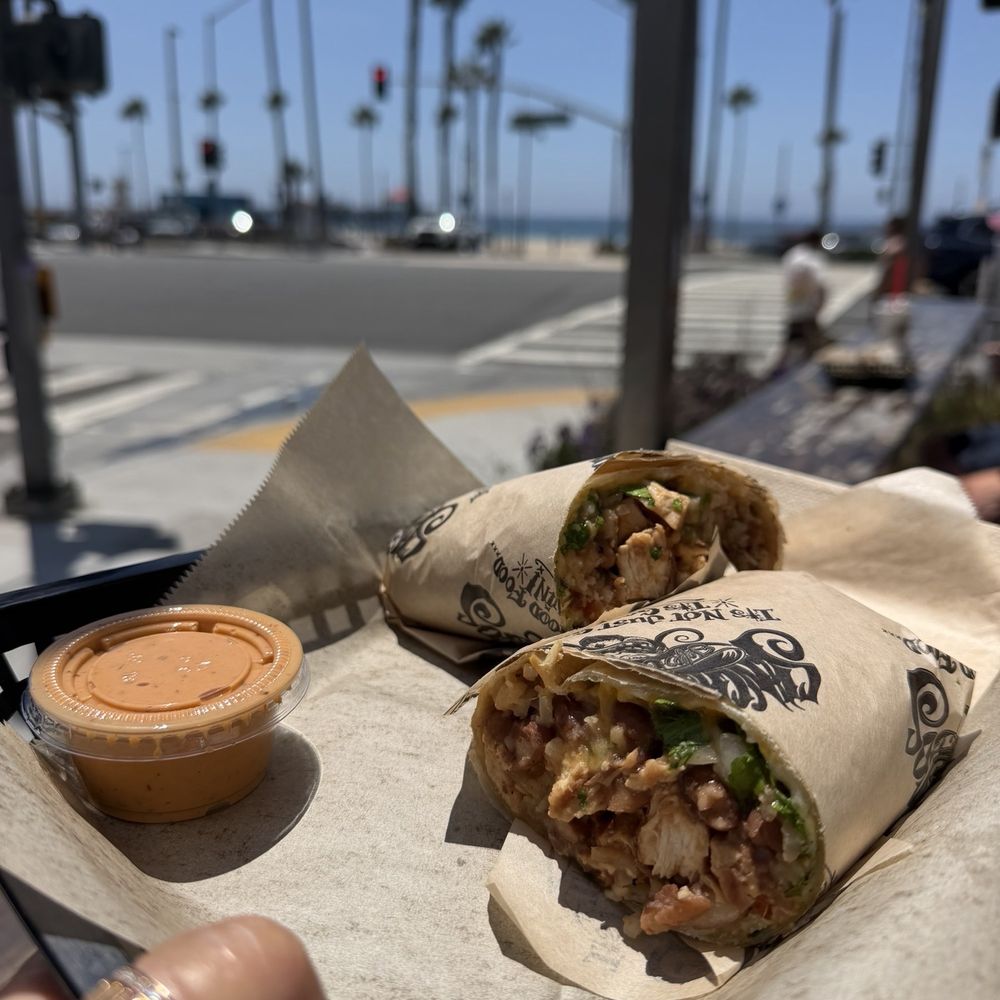 Sancho's Tacos - Chicken Burrito w/ chipotle salsa - Mexican Near Me - Huntington Beach, California Sancho's Tacos - Chicken Burrito w/ chipotle salsa - Mexican Near Me - Huntington Beach, California