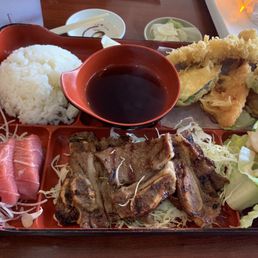 Lunch Bento - Kalbi, Tempura, & Tuna Sashimi Lunch Bento - Kalbi, Tempura, & Tuna Sashimi