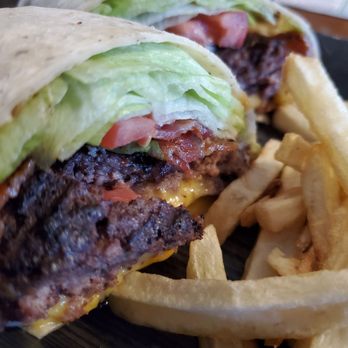Samuel Owens Restaurant & Bar - Will's Favorite Burger Wrap - American Near Me - Coplay, Pennsylvania Samuel Owens Restaurant & Bar - Will's Favorite Burger Wrap - American Near Me - Coplay, Pennsylvania