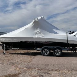 Winter boat wrapping and year round outdoor storage