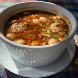 Shrimp Tom yum. Very savory, with a slight hint of curry.