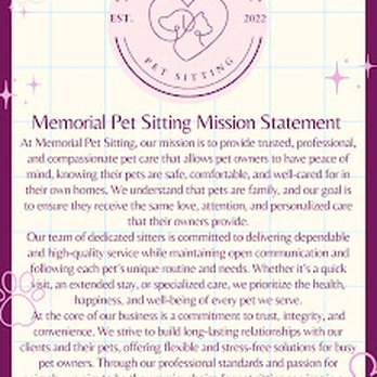 Memorial Pet Sitting - Pet Sitting Near Me Memorial Pet Sitting - Pet Sitting Near Me
