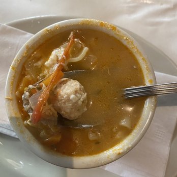 F & J Pine - Chicken meatball soup - Italian Near Me - Bronx, New York F & J Pine - Chicken meatball soup - Italian Near Me - Bronx, New York