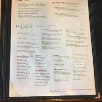 Three's Bar & Grill - Entrees and raw bar - Asian Fusion Near Me - Kihei, Hawaii