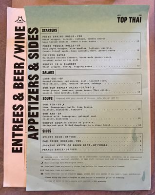 Menu photo 1 Top Thai Wenatchee, WA