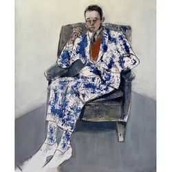 John Casado, 'A Personal Throne', acrylic on paper, at Andra Norris Gallery