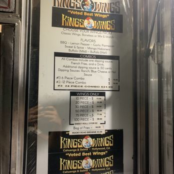 Kings Wings - the menu for king's wings - Food Trucks Near Me
