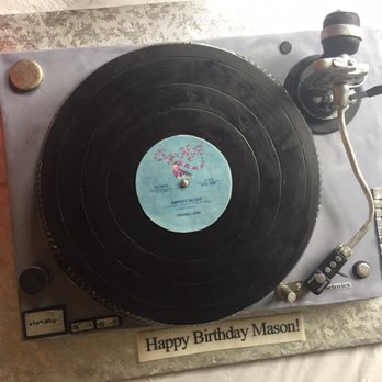Sweet It Is! - A cake replica of my husband's turntable and favorite LP. - Desserts Near Me - Charlotte, North Carolina