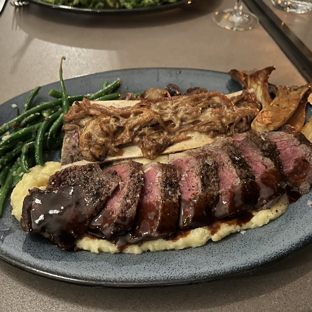 Costa Kitchen & Bar - Rib eye and bone marrow - New American Near Me - Santa Barbara, California Costa Kitchen & Bar - Rib eye and bone marrow - New American Near Me - Santa Barbara, California