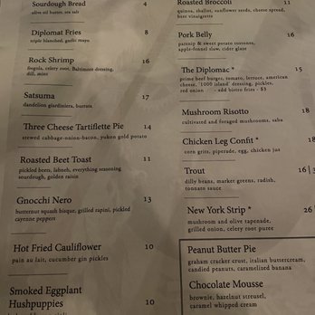 The Diplomat - Menu - New American Near Me - Milwaukee, Wisconsin The Diplomat - Menu - New American Near Me - Milwaukee, Wisconsin