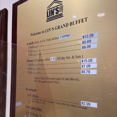 Menu photo 2 Lin's Grand Buffet Mesa, AZ