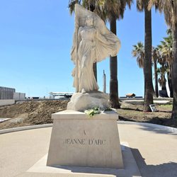 Cannes - The Statue of Jeanne d'Arc (Joan of Arc) on a beautiful morning in Cannes, France