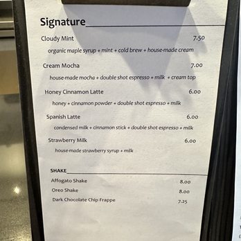 Sharp Specialty Coffee - Menu - Coffee & Tea Near Me - Los Angeles, California