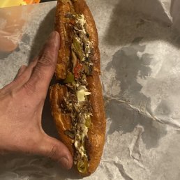 This is a large steak bomb $14.00 are you Kidding me? This is a large steak bomb $14.00 are you Kidding me?