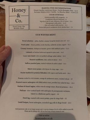 Menu photo 1 Honey & Co. London, XGL