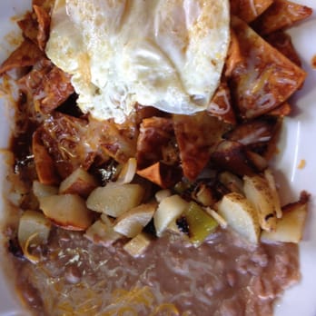 Rey's Little Kitchen - Chilaquiles w over easy eggs - Breakfast & Brunch Near Me - Whittier, California
