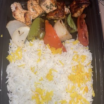 Panini Kabob Grill - Salmon Ka-Box (salad comes in separate container) - Mediterranean Near Me - San Diego, California