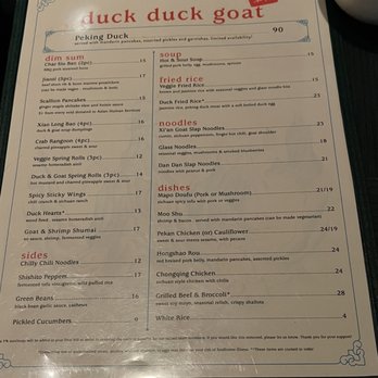 Duck Duck Goat - Main menu - Chinese Near Me - Chicago, Illinois Duck Duck Goat - Main menu - Chinese Near Me - Chicago, Illinois